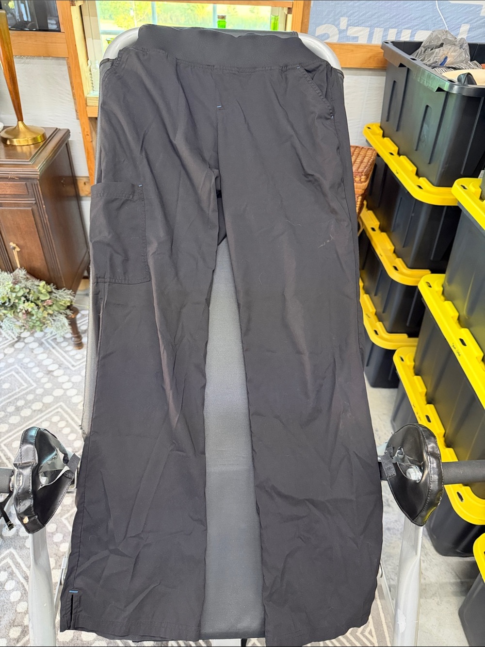 koi Black Cargo Scrub Pants with Side Pocket